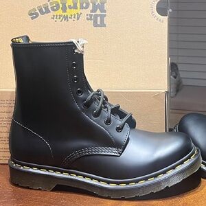Dr. Martens 1460 W Smooth Black Leather Women's Boots Size 10